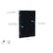 Ghent Enclosed Bulletin Board, 1 Door, Rcycl, Walnut Frame, 3 ft H x 2 ft W, Black PN13624TR-BK - alternate 2